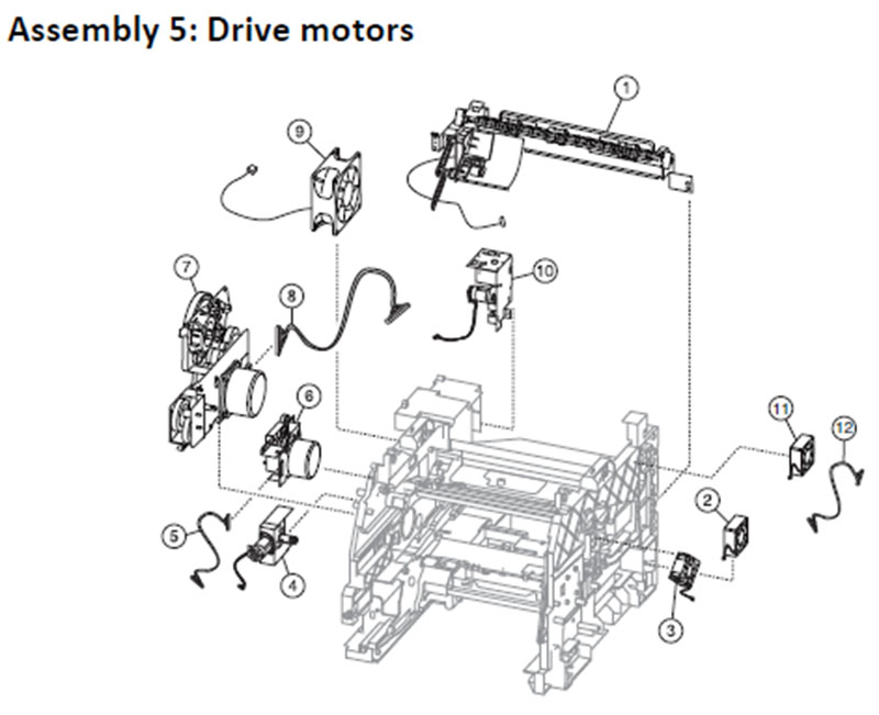 Lexmark MS810 Assembly 5: Drive Motors